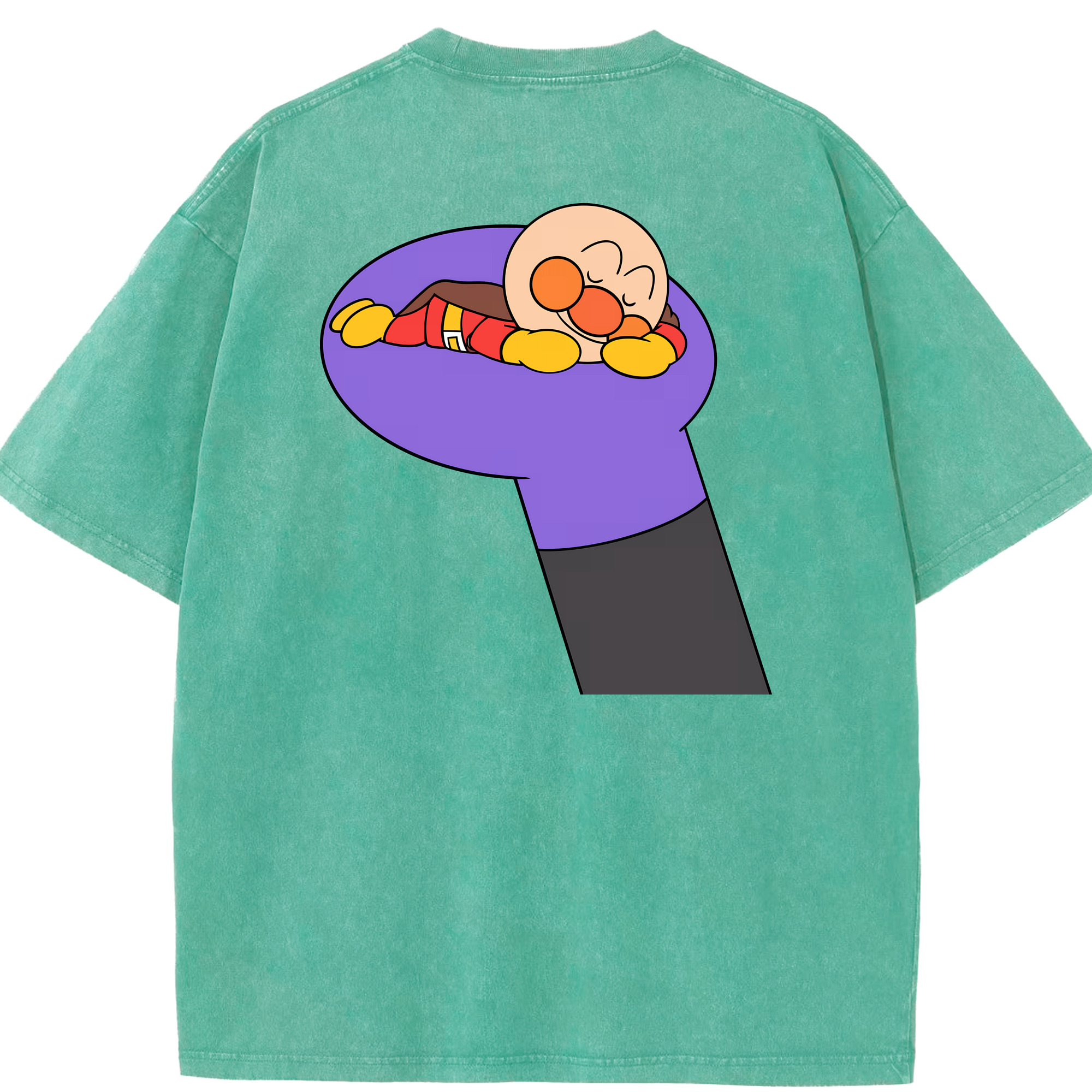 （画像用） アンパンマン Anpanman 綿100% ヴィンテージ風 半袖Tシャツ（背面プリント）